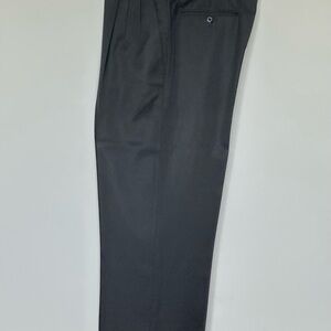 Zanella Classic Black Trousers 100% Wool Size 36 Inseam‎ 25”